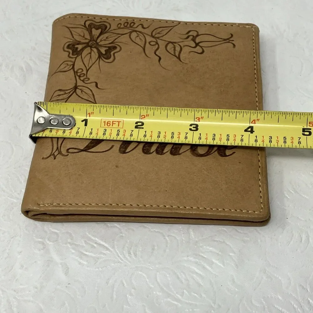 Custom Genuine Leather Wallet LOUISE Personalized CC Slots Billfold